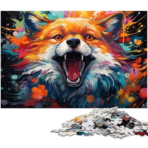 Puzzle für Erwachsene 1000 Teile Fantasy Fuchs Puzzles für Papierpuzzles pädagogisches Spielzeug zum Stressabbau 1000 Teile (38 x 26 cm) von zouxangzz