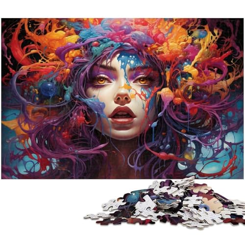 Puzzle für Erwachsene 1000 Teile Fantasy Weird Woman Präzisionsschnitt Puzzle ganze Familie 1000 Teile (38 x 26 cm) von zouxangzz