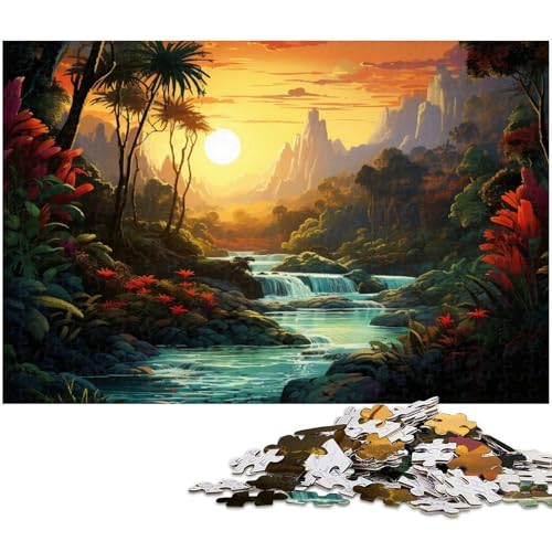 Puzzle für Erwachsene 1000 Teile Farbillustration des Amazonas Regenwalds EIN Kunstwerk für Teenager ab 14 Jahren 1000 Teile (75 x 50 cm) von zouxangzz