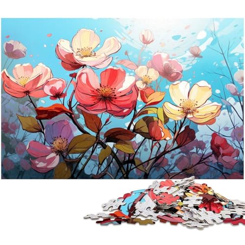 Puzzle für Erwachsene 1000 Teile Farbillustration von Hartriegel Puzzles für Holzpuzzles pädagogisches Spielzeug zum Stressabbau 1000 Teile (75 x 50 cm) von zouxangzz