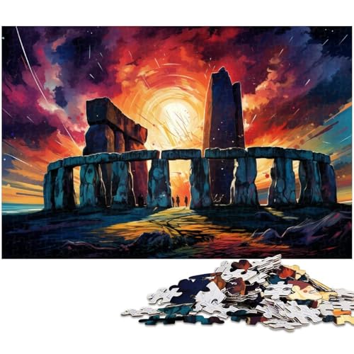 Puzzle für Erwachsene 1000 Teile Farbillustration von Stonehenge Puzzles für Holzpuzzles pädagogisches Spielzeug zum Stressabbau 1000 Teile (75 x 50 cm) von zouxangzz