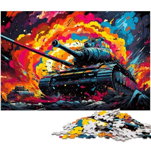 Puzzle für Erwachsene 1000 Teile Farbpanzer Puzzles für Holzpuzzles pädagogisches Spielzeug zum Stressabbau 1000 Teile (75 x 50 cm) von zouxangzz