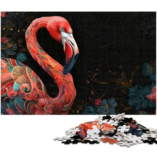 Puzzle für Erwachsene 1000 Teile Flamingo Heimdekoration Puzzle (Größe 75 x 50 cm) von zouxangzz