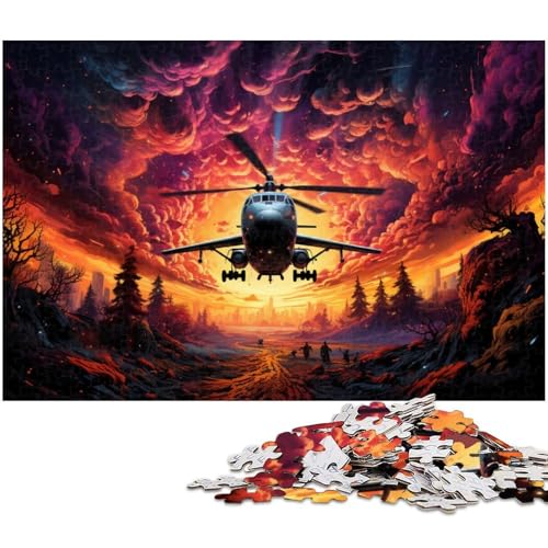 Puzzle für Erwachsene 1000 Teile Flugzeug im farbigen Himmel Puzzle für Erwachsene Holzpuzzle tolle Geschenke zu Weihnachten 1000 Teile (75 x 50 cm) von zouxangzz