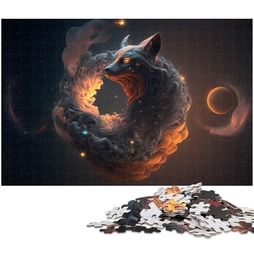 Puzzle für Erwachsene 1000 Teile Fuchs Puzzles für Holzpuzzles pädagogisches Spielzeug zum Stressabbau 1000 Teile (75 x 50 cm) von zouxangzz