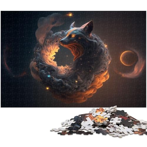 Puzzle für Erwachsene 1000 Teile Fuchs Puzzles für Papierpuzzles pädagogisches Spielzeug zum Stressabbau (Größe 38 x 26 cm) von zouxangzz