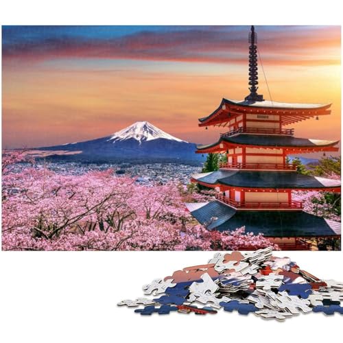 Puzzle für Erwachsene 1000 Teile Fuji Berg Japan Reise Puzzle EIN Kunstwerk für Teenager ab 14 Jahren 1000 Teile (38 x 26 cm) von zouxangzz