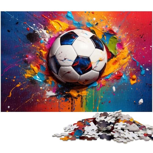 Puzzle für Erwachsene 1000 Teile Fußball Sport Unmögliches Puzzle für Teenager ab 14 Jahren (Größe 75 x 50 cm) von zouxangzz