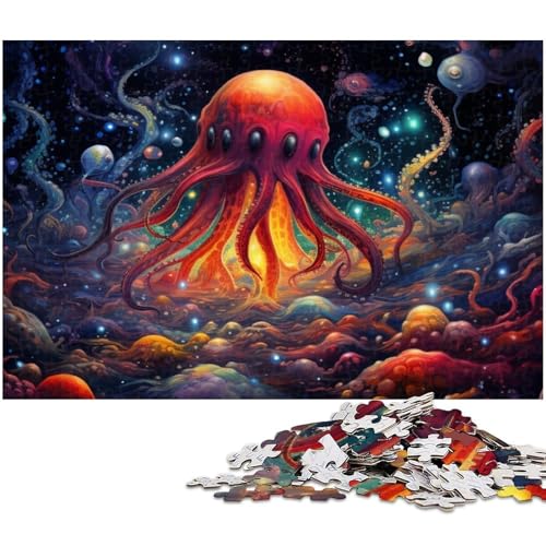 Puzzle für Erwachsene 1000 Teile Galaxie Oktopus Heimdekoration Puzzle (Größe 38 x 26 cm) von zouxangzz