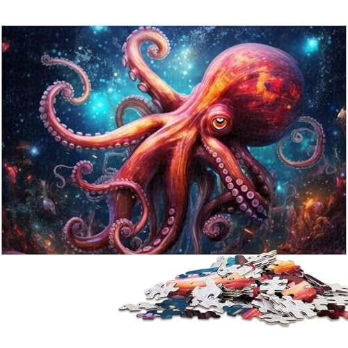 Puzzle für Erwachsene 1000 Teile Galaxy Octopus Puzzle EIN Kunstwerk für Teenager ab 14 Jahren (Größe 75 x 50 cm) von zouxangzz