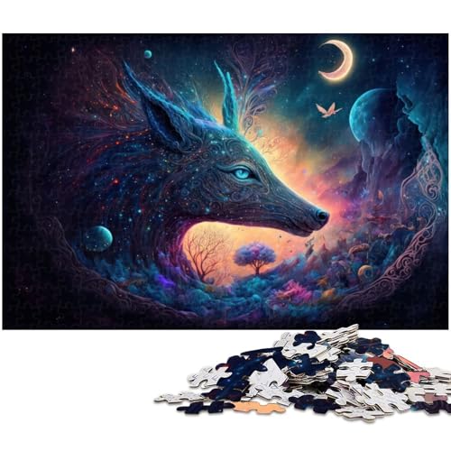 Puzzle für Erwachsene 1000 Teile Geistertiere Puzzle EIN Kunstwerk für Teenager ab 14 Jahren (Größe 75 x 50 cm) von zouxangzz