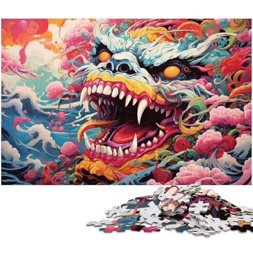 Puzzle für Erwachsene 1000 Teile Gemälde Monster Puzzle für Erwachsene Papierpuzzle Heimdekoration 1000 Teile (38 x 26 cm) von zouxangzz