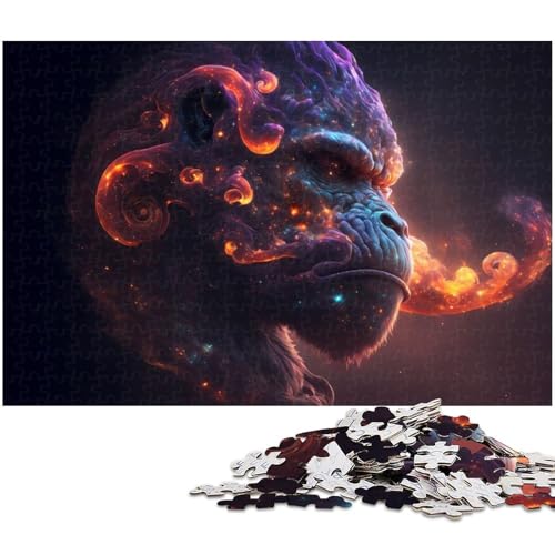 Puzzle für Erwachsene 1000 Teile Gorilla Puzzle EIN Kunstwerk für Teenager ab 14 Jahren (Größe 75 x 50 cm) von zouxangzz