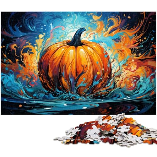 Puzzle für Erwachsene 1000 Teile Halloween Fantasie Kürbis Puzzle Spielzeug einzigartige Heimdekoration und Geschenke geeignet für Teenager ab 14 Jahren 1000 Teile (75 x 50 cm) von zouxangzz