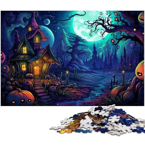 Puzzle für Erwachsene 1000 Teile Halloween Horrornacht jedes Teil ist einzigartig – anspruchsvolles Familienspiel 1000 Teile (38 x 26 cm) von zouxangzz