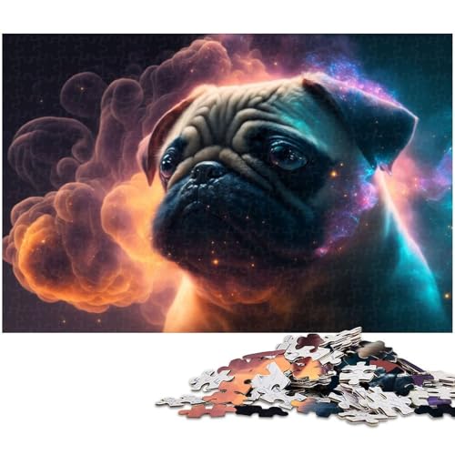 Puzzle für Erwachsene 1000 Teile Haustier Bulldoggen EIN Kunstwerk für Teenager ab 14 Jahren 1000 Teile (38 x 26 cm) von zouxangzz