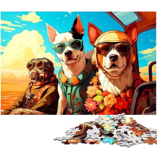 Puzzle für Erwachsene 1000 Teile Haustier Dobermann Herausforderndes Spielspielzeug Weihnachtspuzzlegeschenke (Größe 75 x 50 cm) von zouxangzz