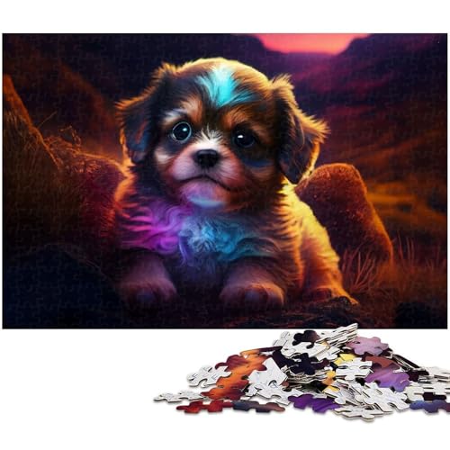 Puzzle für Erwachsene 1000 Teile Haustier Pudel Puzzle EIN Kunstwerk für Teenager ab 14 Jahren (Größe 75 x 50 cm) von zouxangzz