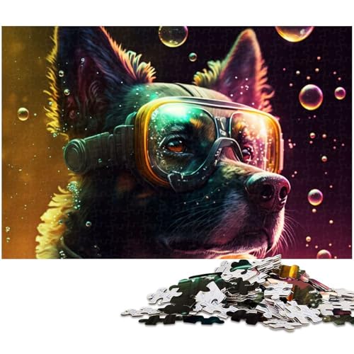 Puzzle für Erwachsene 1000 Teile Haustier Tschechischer Wolfshund Puzzle EIN Kunstwerk für Teenager ab 14 Jahren (Größe 75 x 50 cm) von zouxangzz