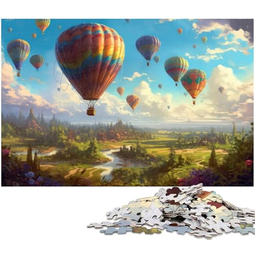 Puzzle für Erwachsene 1000 Teile Heißluftballons EIN Kunstwerk für Teenager ab 14 Jahren (Größe 38 x 26 cm) von zouxangzz