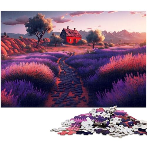 Puzzle für Erwachsene 1000 Teile Hütte in der Nähe von Bergen Puzzle für Erwachsene Holzpuzzle Heimdekoration 1000 Teile (75 x 50 cm) von zouxangzz
