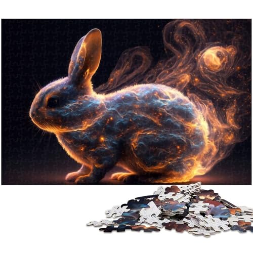 Puzzle für Erwachsene 1000 Teile Kaninchen14 Puzzle für Erwachsene Holzpuzzle Heimdekoration (Größe 75 x 50 cm) von zouxangzz