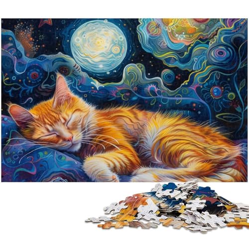 Puzzle für Erwachsene 1000 Teile Katzen Präzisionsschnitt tolles Geschenk (Größe 38 x 26 cm) von zouxangzz