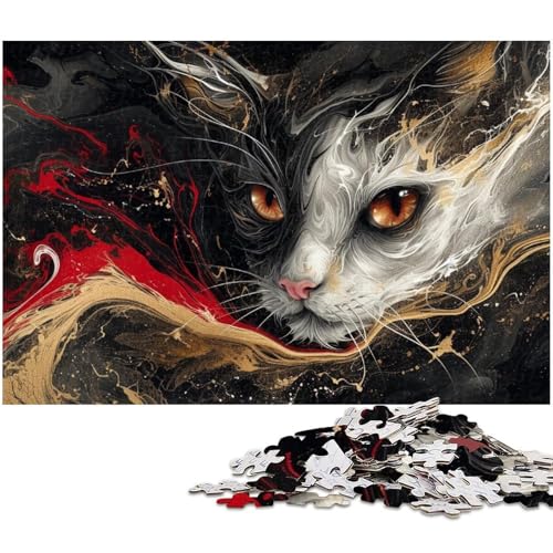 Puzzle für Erwachsene 1000 Teile Katzen Puzzle Heimdekoration (Größe 75 x 50 cm) von zouxangzz