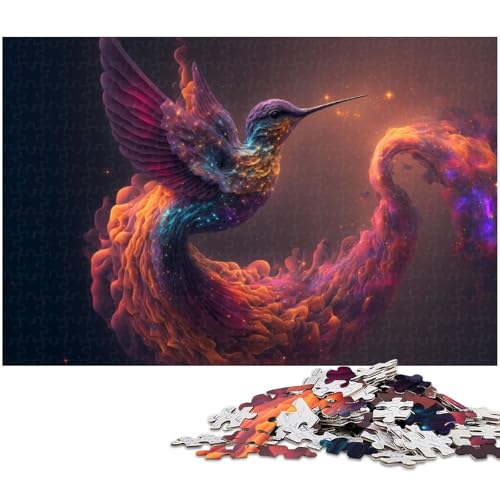 Puzzle für Erwachsene 1000 Teile Kolibri anspruchsvolles Spiel Spielzeug Weihnachtspuzzle Geschenke (Größe 75 x 50 cm) von zouxangzz