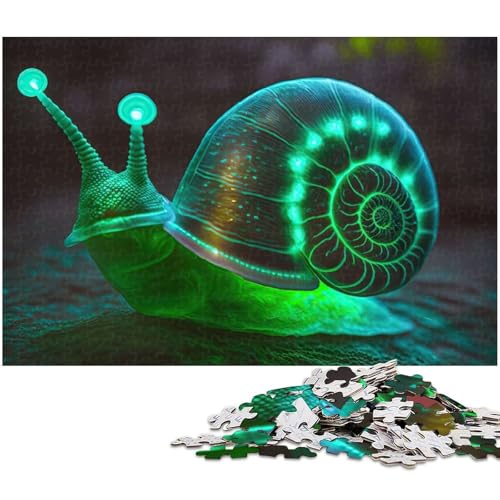 Puzzle für Erwachsene 1000 Teile Kriechende Schnecke EIN Kunstwerk für Teenager ab 14 Jahren (Größe 38 x 26 cm) von zouxangzz