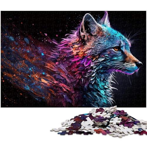 Puzzle für Erwachsene 1000 Teile Kunst Graffiti Wolf Puzzle für Erwachsene Holzspiele für die ganze Familie Weihnachts und Geburtstagsgeschenke 1000 Teile (75 x 50 cm) von zouxangzz