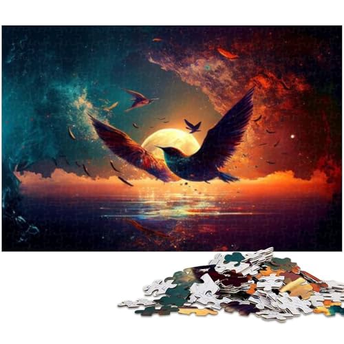 Puzzle für Erwachsene 1000 Teile Kunst Kolibri anspruchsvolles Spiel Spielzeug Weihnachtspuzzle Geschenke 1000 Teile (38 x 26 cm) von zouxangzz