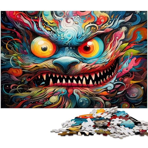 Puzzle für Erwachsene 1000 Teile Kunst Löwen Puzzle EIN Kunstwerk für Teenager ab 14 Jahren (Größe 38 x 26 cm) von zouxangzz