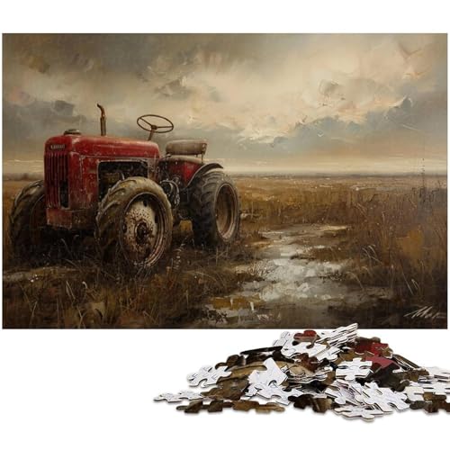 Puzzle für Erwachsene 1000 Teile Landwirtschaftliche Traktor Puzzles für Papierpuzzles pädagogisches Spielzeug zum Stressabbau (Größe 38 x 26 cm) von zouxangzz