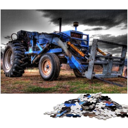 Puzzle für Erwachsene 1000 Teile Landwirtschaftsgeräte Traktoren präzise geschnittenes Puzzle ganze Familie (Größe 38 x 26 cm) von zouxangzz