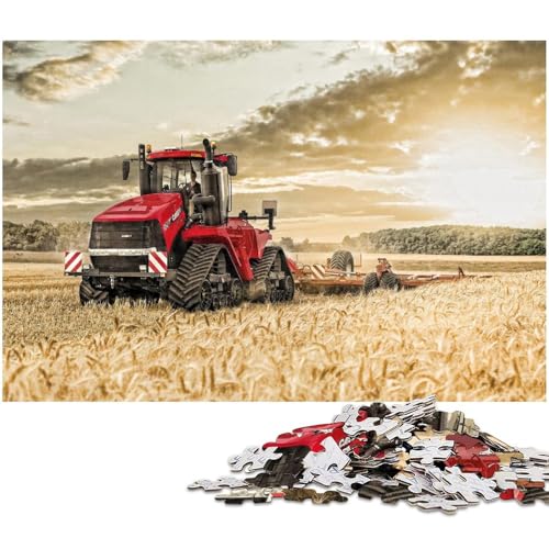 Puzzle für Erwachsene 1000 Teile Landwirtschaftswerkzeuge Traktoren Puzzle für Erwachsene Holzspiele für die ganze Familie Weihnachts und Geburtstagsgeschenke (Größe 75 x 50 cm) von zouxangzz