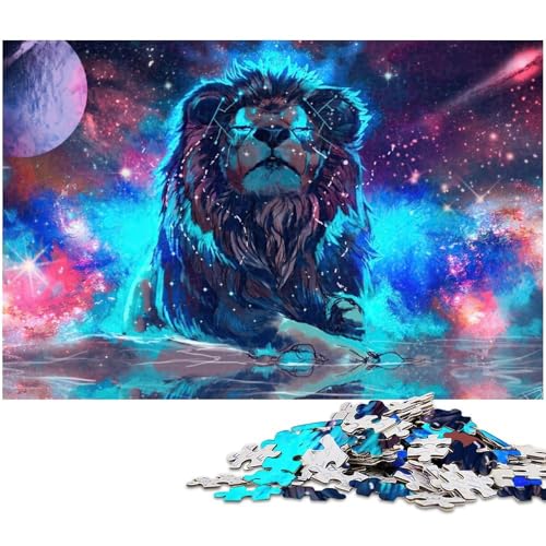 Puzzle für Erwachsene 1000 Teile Löwe Holzpuzzle Lernspielzeug Familienspiele (Größe 75 x 50 cm) von zouxangzz