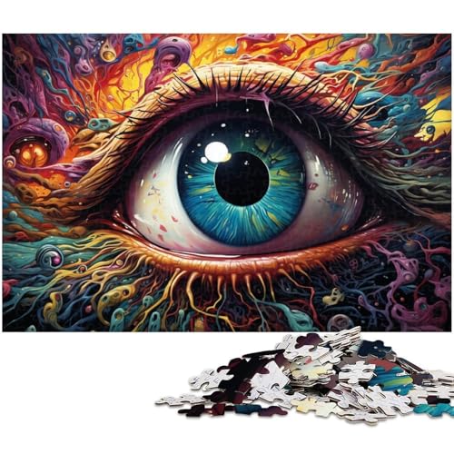 Puzzle für Erwachsene 1000 Teile Malen farbige Augen Puzzle jedes Teil ist einzigartig – anspruchsvolles unterhaltsames Familienspiel 1000 Teile (38 x 26 cm) von zouxangzz