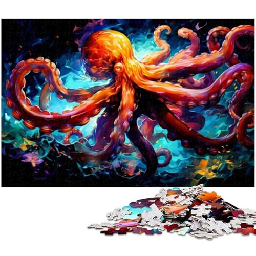 Puzzle für Erwachsene 1000 Teile Meeresboden Oktopus Heimdekoration Puzzle (Größe 75 x 50 cm) von zouxangzz