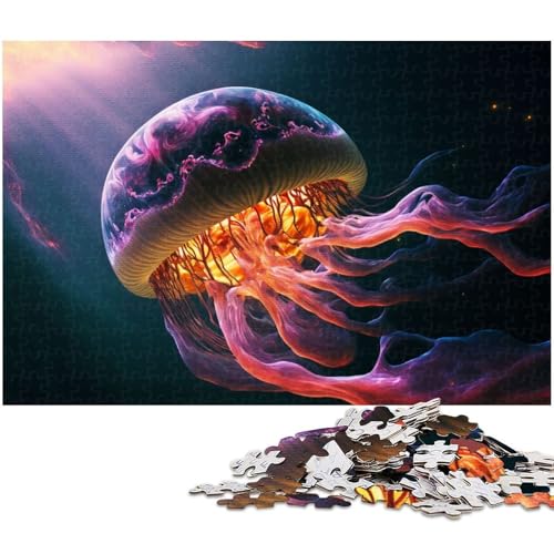 Puzzle für Erwachsene 1000 Teile Meeresbodenquallen Heimdekoration Puzzle (Größe 75 x 50 cm) von zouxangzz