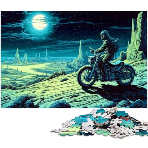 Puzzle für Erwachsene 1000 Teile Motorradmalerei anspruchsvolles Spiel Spielzeug Weihnachtspuzzle Geschenke (Größe 75 x 50 cm) von zouxangzz