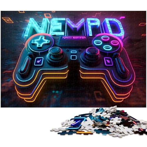 Puzzle für Erwachsene 1000 Teile Neon Spiel präzise geschnittenes Puzzle ganze Familie (Größe 38 x 26 cm) von zouxangzz