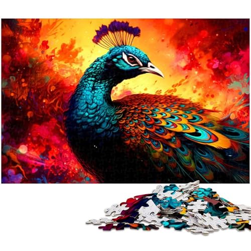 Puzzle für Erwachsene 1000 Teile Pfau Heimdekoration Puzzle (Größe 75 x 50 cm) von zouxangzz