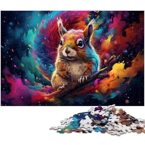 Puzzle für Erwachsene 1000 Teile Phantom Eichhörnchen Holzpuzzle – Lernspielzeug Familienspiele 1000 Teile (75 x 50 cm) von zouxangzz