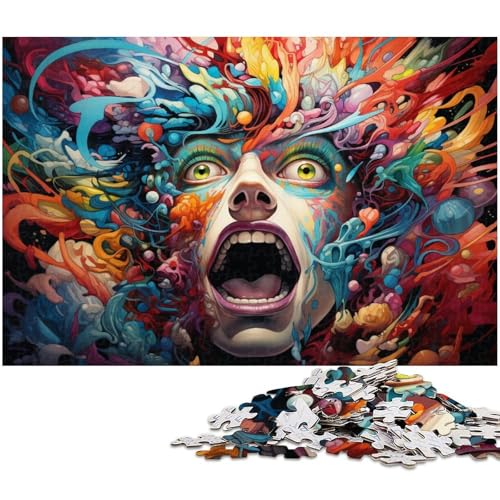 Puzzle für Erwachsene 1000 Teile Psychedelic Art Puzzle EIN Kunstwerk für Teenager ab 14 Jahren 1000 Teile (75 x 50 cm) von zouxangzz