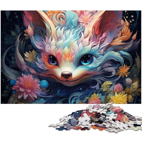 Puzzle für Erwachsene 1000 Teile Psychedelic Fox Präzisionsschnitt Puzzle gutes Geschenk (Größe 75 x 50 cm) von zouxangzz