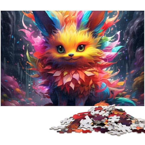 Puzzle für Erwachsene 1000 Teile Psychedelic Fox Puzzle EIN Kunstwerk für Teenager ab 14 Jahren (Größe 38 x 26 cm) von zouxangzz