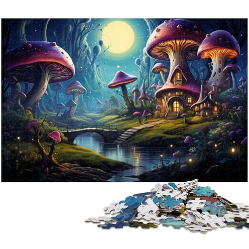 Puzzle für Erwachsene 1000 Teile Psychedelische Pilzwelt Heimdekoration Puzzle 1000 Teile (75 x 50 cm) von zouxangzz