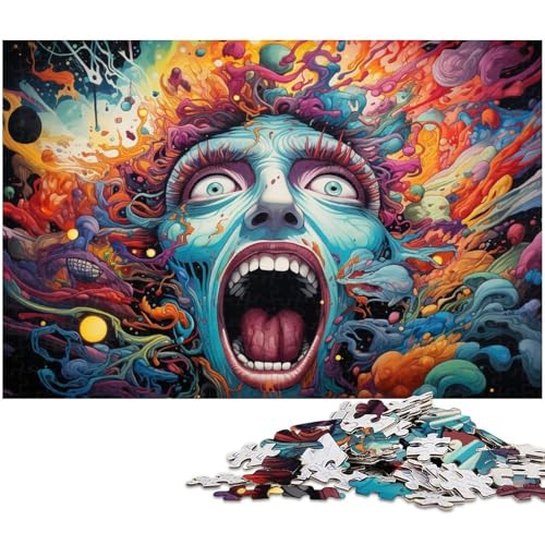 Puzzle für Erwachsene 1000 Teile Psychedelischer weiblicher Geist präzise geschnittenes Puzzle gutes Geschenk 1000 Teile (38 x 26 cm) von zouxangzz