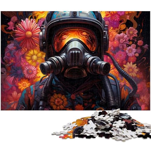 Puzzle für Erwachsene 1000 Teile Psychedelisches Feuerwehr Puzzle EIN Kunstwerk für Teenager ab 14 Jahren (Größe 75 x 50 cm) von zouxangzz